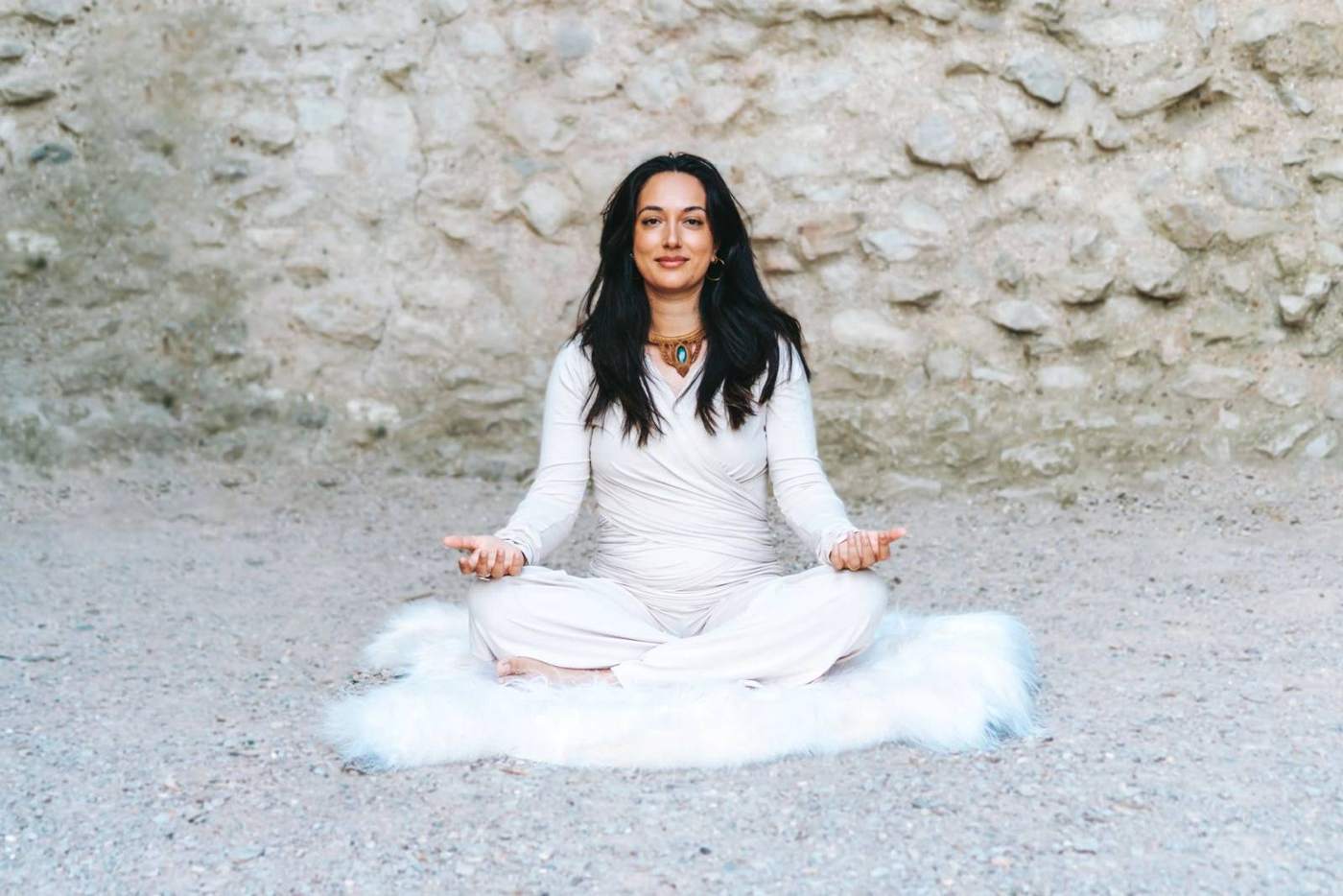 Farah Orths seated in meditation